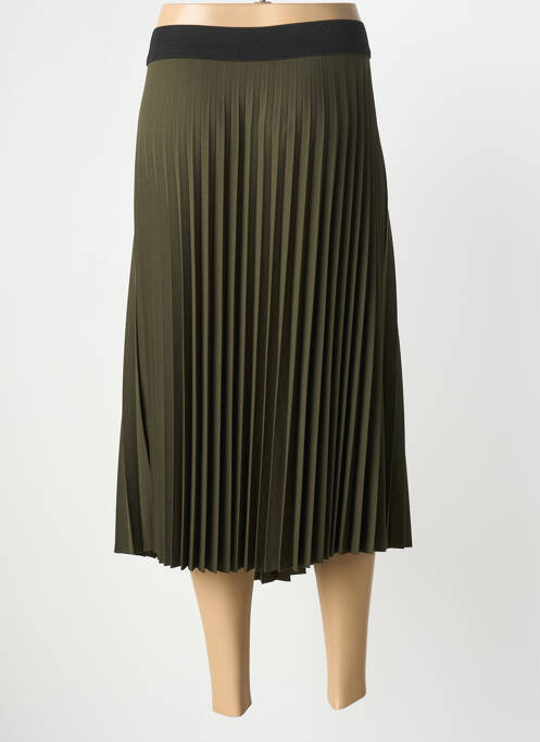 Fustă midi elasticitate verde SIGNE NATURE femme