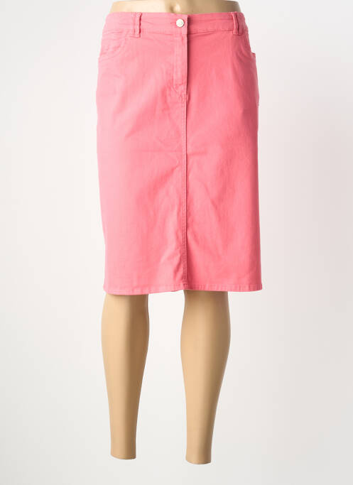 Fustă midi elasticitate roz SIGNE NATURE femme