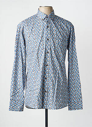 Cămașă cu mâneci lungi imprimeu fantezie albastru EMYLE homme