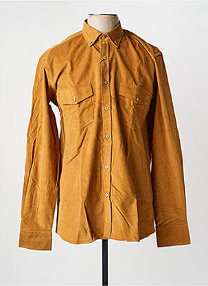 Cămașă cu mâneci lungi croială dreaptă maro EMYLE homme