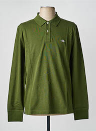 Polo mâneci lungi mâneci lungi verde GANT homme