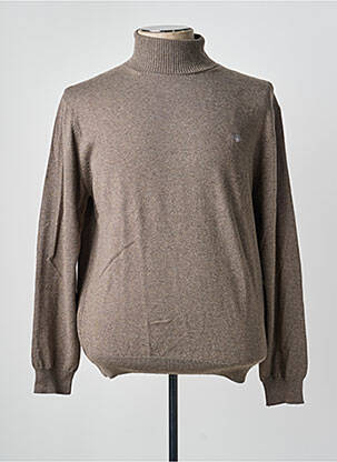 Pulover cu guler înalt croială cambrată mâneci lungi bej GANT homme