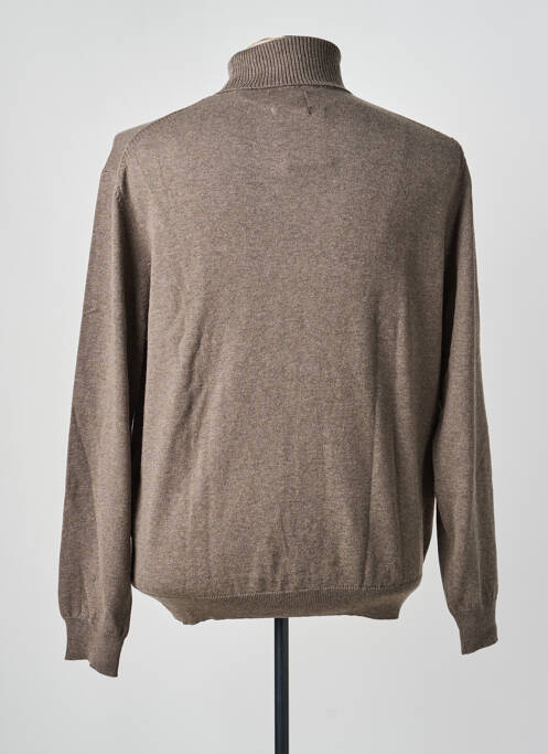 Pulover cu guler înalt croială cambrată mâneci lungi bej GANT homme