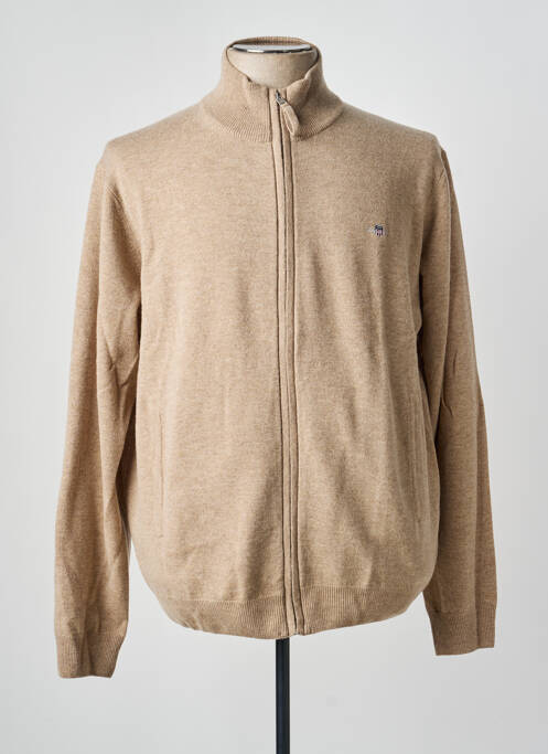 Vestă cu mâneci lungi mâneci lungi bej GANT homme