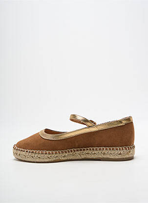 Espadrile închidere cu buclă(e) toc plat până la 3 cm maro PÖLKA femeie