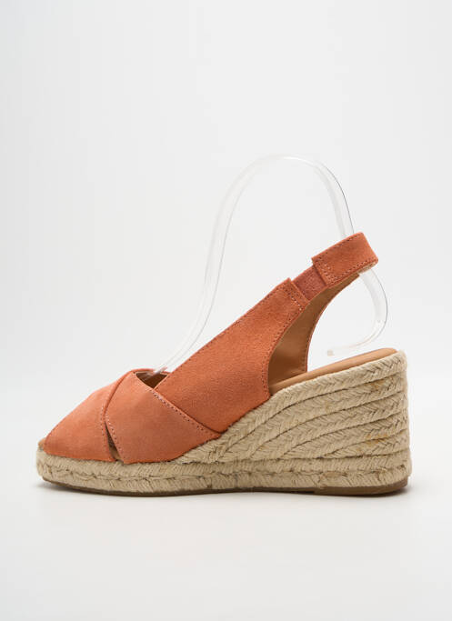 Espadrile vârf deschis toc de 7 la 9 cm roz PÖLKA femme