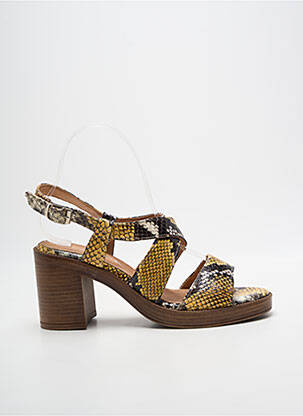 Sandale/pantofi decupați toc pătrat toc de 7 la 9 cm galben ADIGE femme