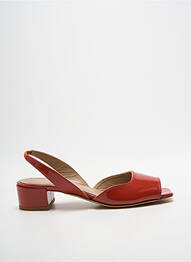 Sandale/pantofi decupați material neted toc plat până la 3 cm roșu CRISTINA MILLOTTI femme