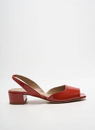 Sandale/pantofi decupați material neted toc plat până la 3 cm roșu CRISTINA MILLOTTI femme