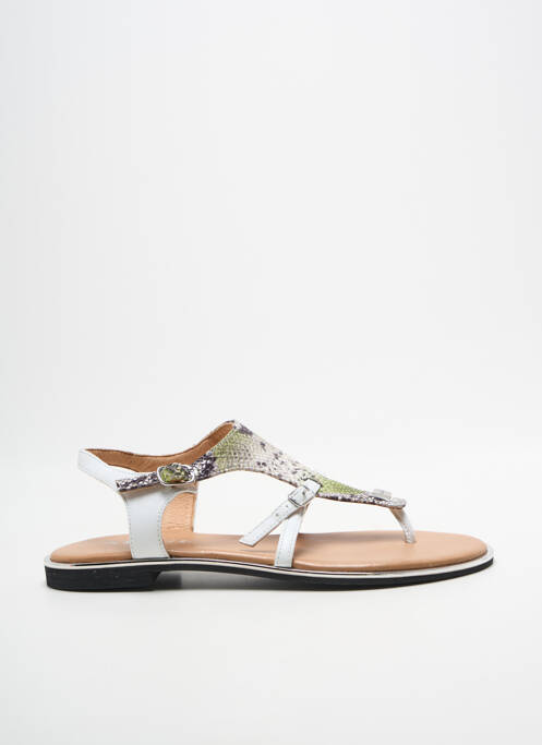 Șlapi închidere cu buclă(e) toc plat până la 3 cm alb ADIGE femme