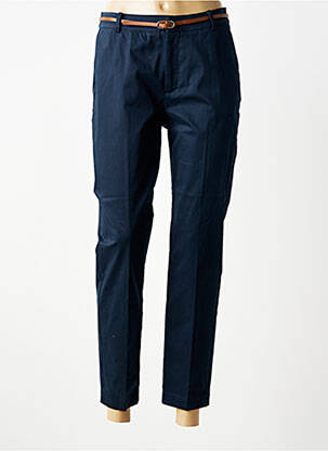 Pantalon chino închidere cu fermoar sub clapetă cu nasturi mărime normală albastru B.YOUNG femme