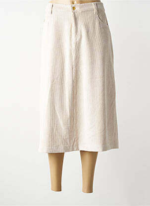 Fustă midi mărime normală bej WALTRON femme