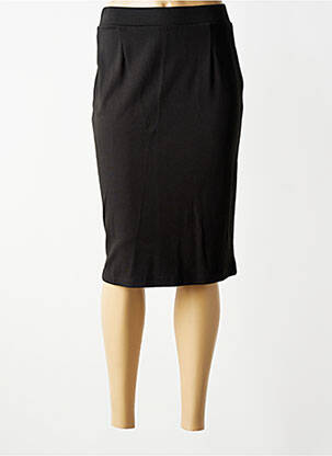 Fustă midi elasticitate negru SIGNATURE femeie