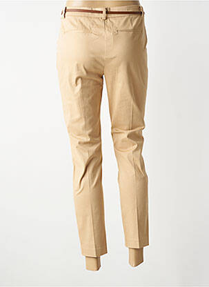 Pantalon chino țesătură poplin mărime normală bej B.YOUNG femeie