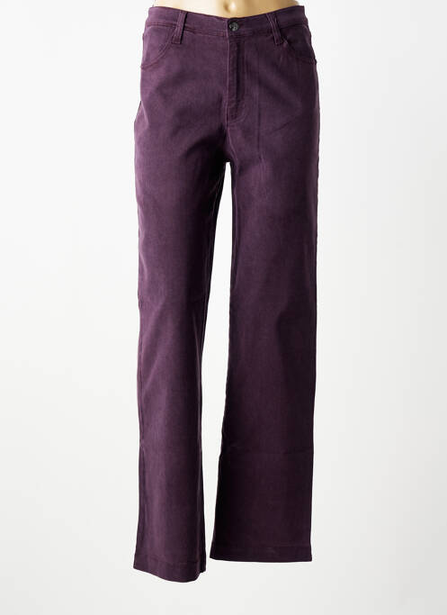 Pantalon drept elasticitate mărime normală violet WALTRON femme