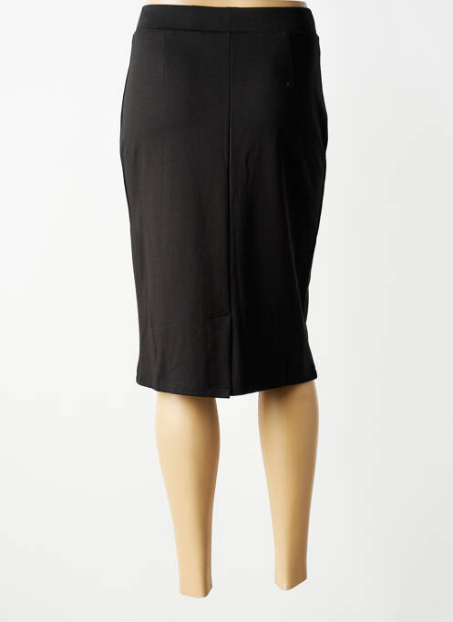 Fustă midi elasticitate negru SIGNATURE femme