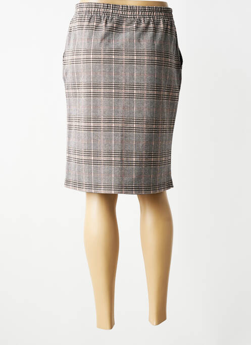 Fustă midi elasticitate gri BRANDTEX femme