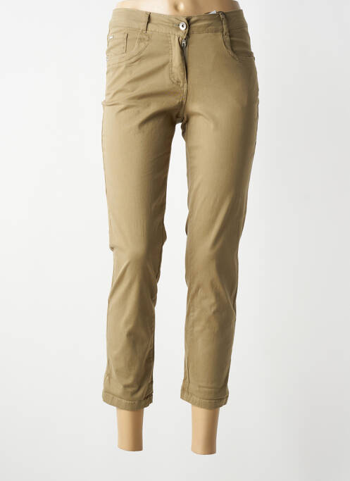 Pantalon 7/8 elasticitate mărime normală verde BRANDTEX femme