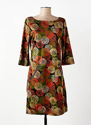 Rochie midi mâneci 3/4 mâneci 3/4 verde VEGAS femeie