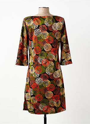 Rochie midi mâneci 3/4 mâneci 3/4 verde VEGAS femeie