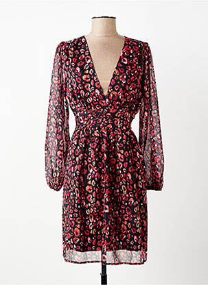 Rochie scurtă croială evazată mâneci lungi negru MAELLE femme