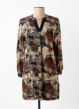 Rochie scurtă mâneci 3/4 mâneci 3/4 negru SIGNATURE femme