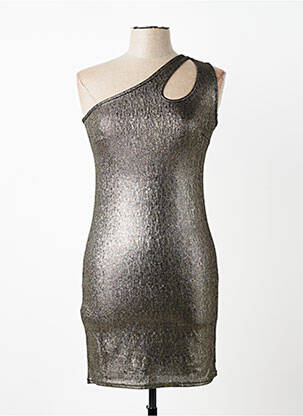 Rochie scurtă croială cambrată bretele subțiri gri ESPERANCE femme