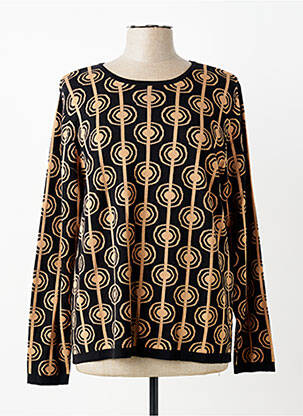 Pulover guler rotund mâneci lungi bej SIGNATURE femme