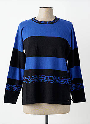 Pulover guler rotund mâneci lungi albastru MCM femme