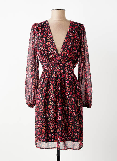 Rochie scurtă croială evazată mâneci lungi negru MAELLE femme