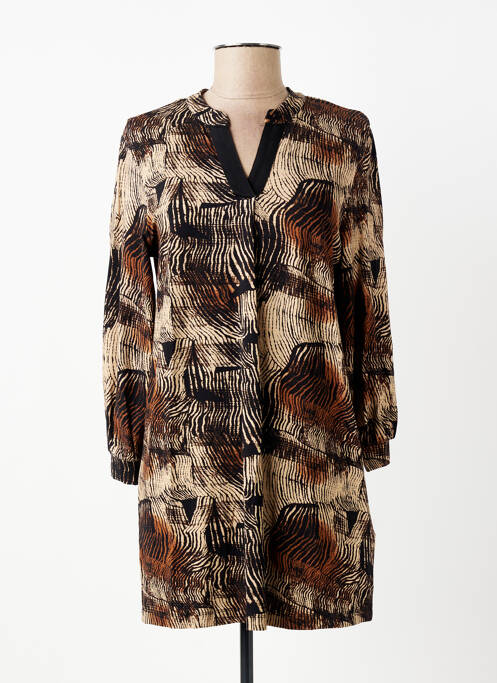 Rochie scurtă mâneci 3/4 mâneci 3/4 negru SIGNATURE femme