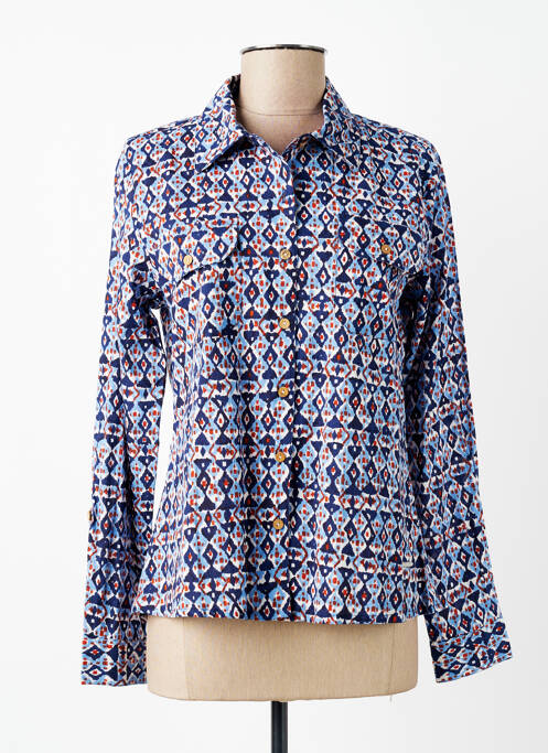 Cămașă croială cambrată mâneci lungi albastru AGATHE & LOUISE femme