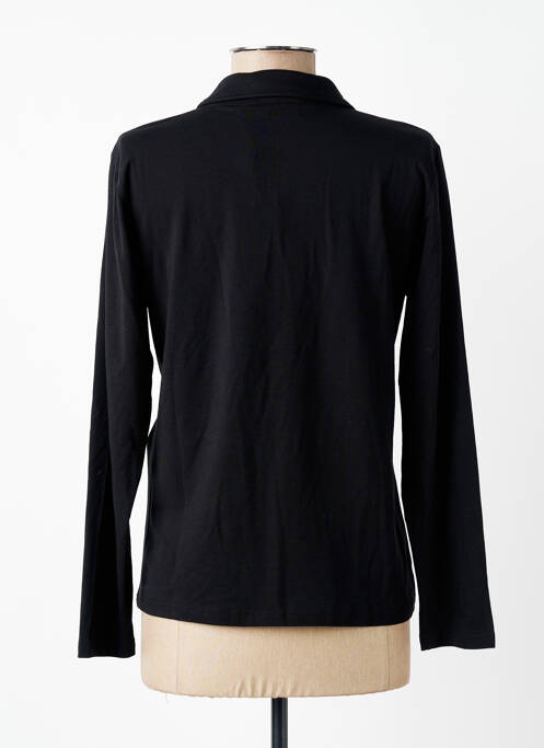 Polo mâneci lungi mâneci lungi negru SIGNATURE femme