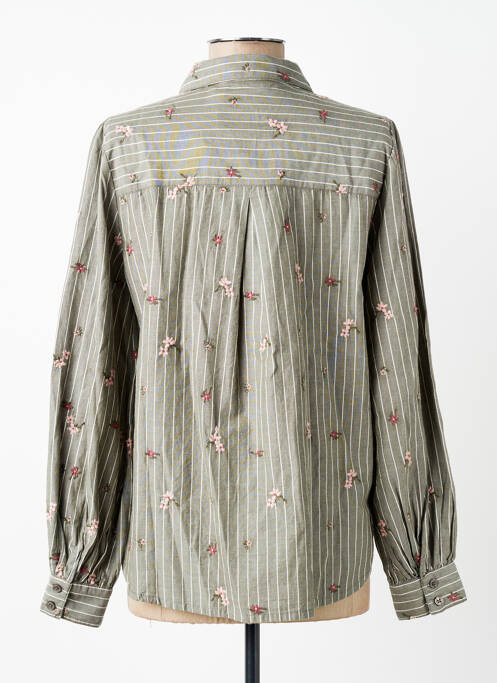 Cămașă imprimeu fantezie mâneci lungi verde B.YOUNG femme