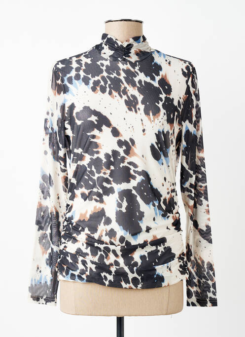 Top imprimeu fantezie mâneci lungi negru COPENHAGEN femme