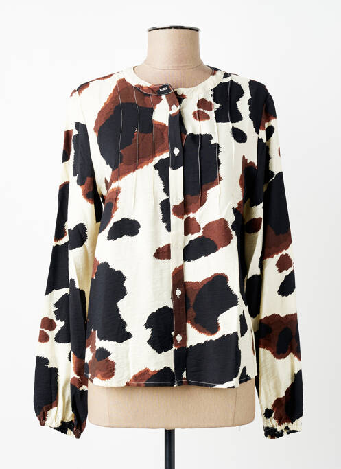 Cămașă imprimeu fantezie mâneci lungi negru B.YOUNG femme