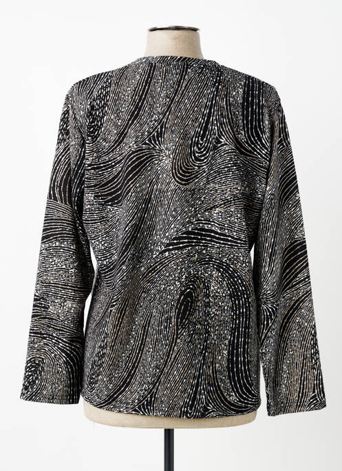 Pulover guler rotund mâneci lungi negru NYMPHA femme