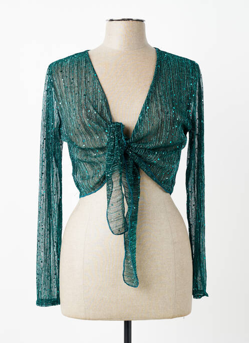 Bolero închidere cu legături de legat verde ESPERANCE femme