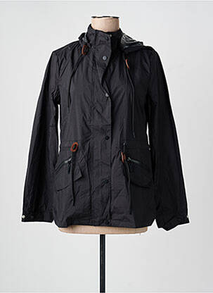 Jachetă vânt mâneci lungi cu glugă negru SOFTY femme