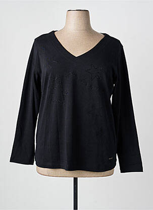 Top țesătură jersey mâneci lungi negru AGATHE & LOUISE femme