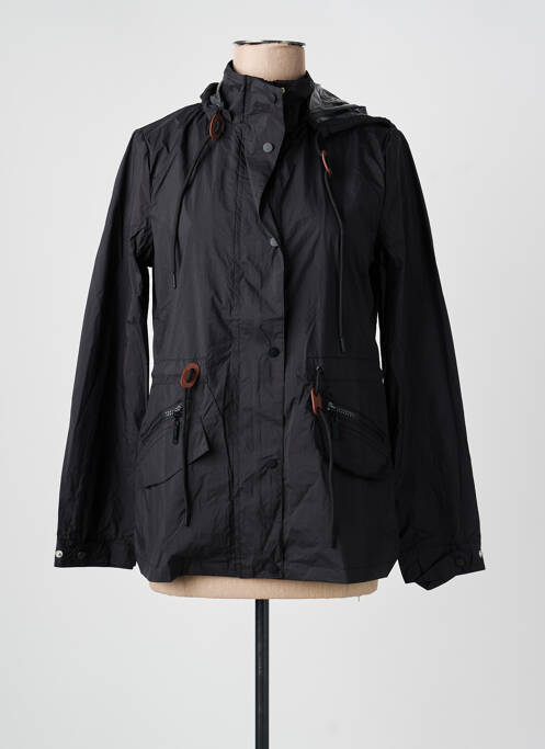 Jachetă vânt mâneci lungi cu glugă negru SOFTY femme