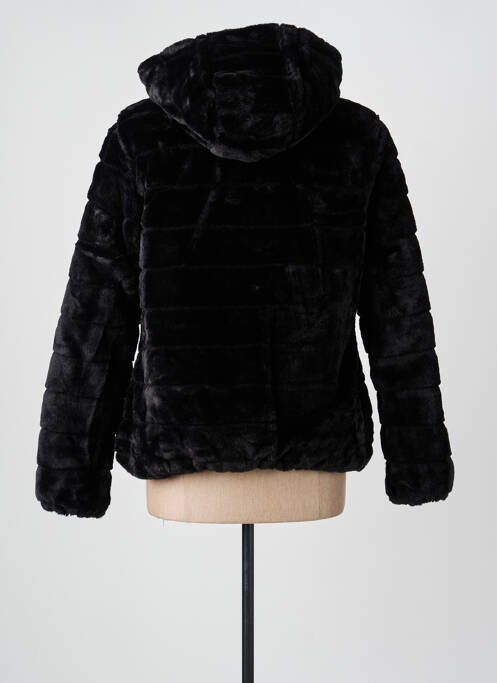 Geacă matlasată buzunare cu glugă negru SOFTY femme