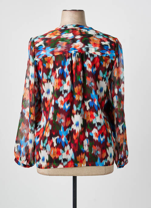 Bluză imprimeu fantezie mâneci lungi roșu JULIE GUERLANDE femme