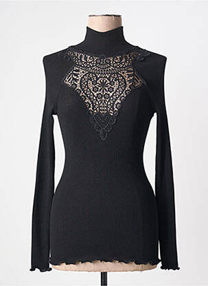 Top elasticitate mâneci lungi negru OSCALITO femme