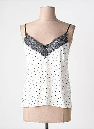 Top/caraco țesătură jersey alb ANTIGEL femme