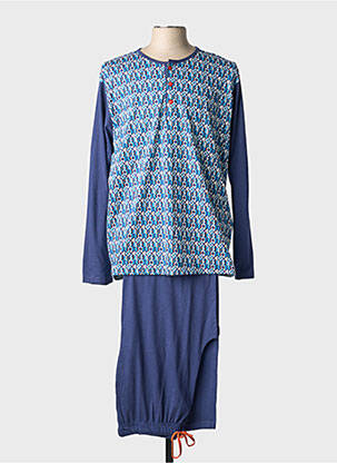 Pijama guler rotund albastru CHRISTIAN CANE homme
