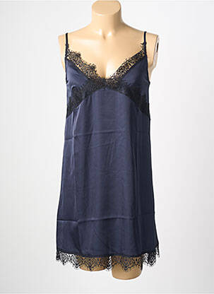 Nuisetă/combinetă țesătură satinată albastru SIMONE PERELE femme