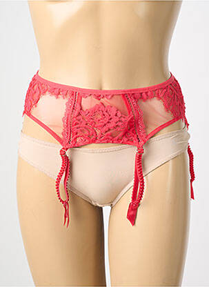 Corset/jartieră broderie roz LISE CHARMEL femme