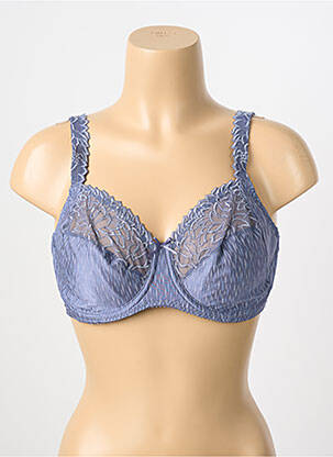 Sutien efect material satinat sutien cupe întregi cu decolteu înalt violet PRIMADONNA femeie