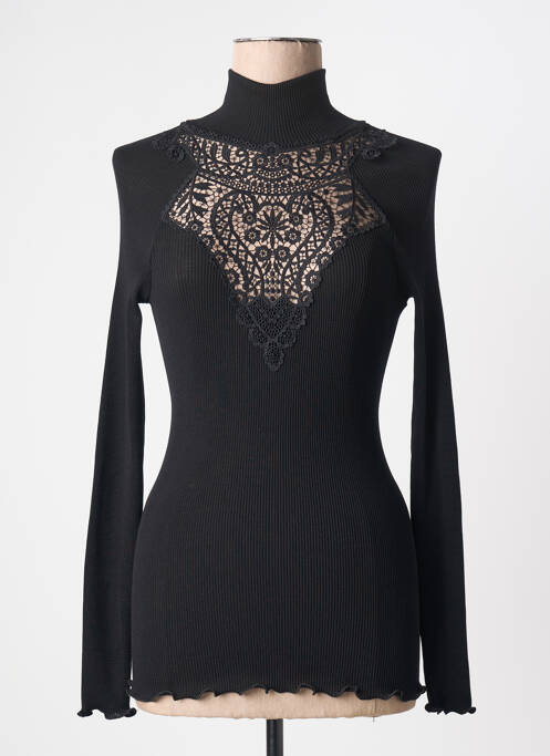 Top elasticitate mâneci lungi negru OSCALITO femme